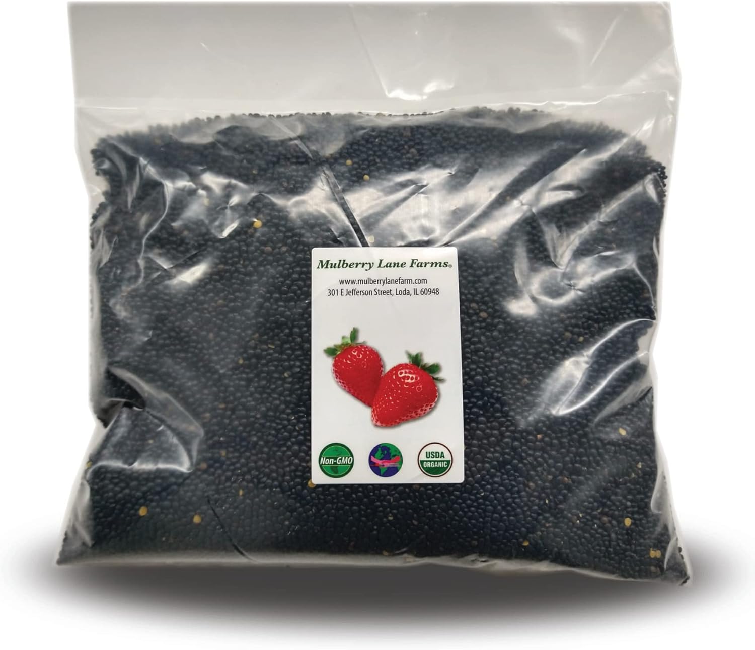 Black Beluga Lentils 5 Pounds Whole USDA Certified Organic, Non-GMO Bulk, Product of USA, Mulberry Lane Farms