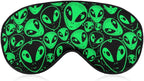 Aliens Sleep Eye Mask Sleep Mask with Adjustable Strap Breathable Blindfold Blackout Eye Cover Eyeshade for Travel Nap Rest