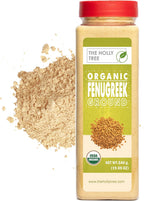 Fenugreek Powder Organic 19.05 oz - Ground Fenugreek for Cooking, Smoothies & Hair - USDA Organic, Gluten Free, Kosher - The Holly Tree