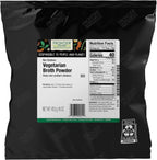 Frontier Co-op Vegetarian Broth Powder, 1lb - Vegan, No-Chicken, Veggie Alternative to Bouillon Powder - Bulk Bag, Shaker Refill, Restaurant Supply