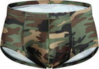 YUFEIDA Men's Mini Boxer Brief Camouflage Low Rise Underpants