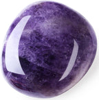 MAIBAOTA 1.6-2.0" Amethyst Crystal Rock Large Amethyst Stone Reiki Healing Crystals Natural Tumbled Purple Polished Stones for Energy Witchcraft Therapy Meditation DIY Crystals for Protection