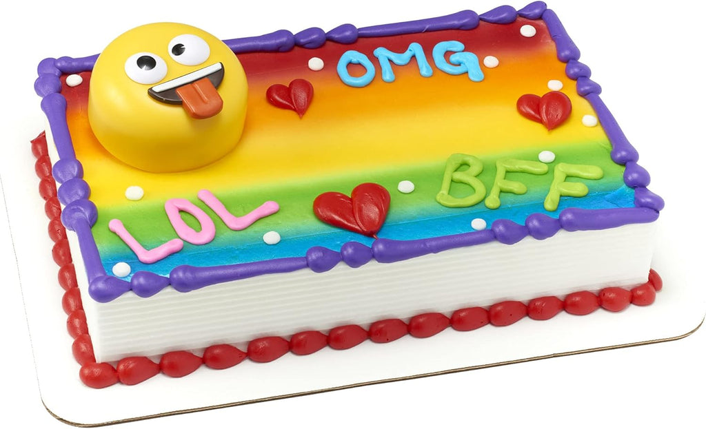 DecoSet® Emoji I Am Birthday Cake Topper, 7-Piece Set, Decoration for Creating Crazy Emotions on Cakes or Cupcakes