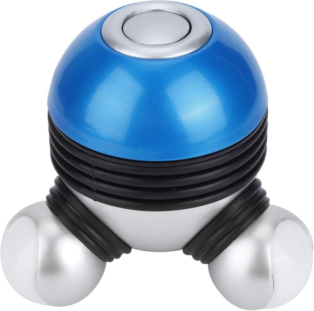 CDQL Mini Portable Hand Held Body Vibrating Massager Electric Full Body Massager with LED Light Battery Operated Vibration Massage for Hand Head Neck Back Legs Arms Pain Release (Blue)