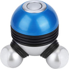 CDQL Mini Portable Hand Held Body Vibrating Massager Electric Full Body Massager with LED Light Battery Operated Vibration Massage for Hand Head Neck Back Legs Arms Pain Release (Blue)