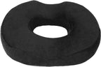 Donut Pillow Seat Cushion Orthopedic Design| Tailbone & Coccyx Memory Foam Pillow | Relieve Pain and Pressure for Hemorrhoid, Pregnancy Post Natal, Surgery, Sciatica (Black)