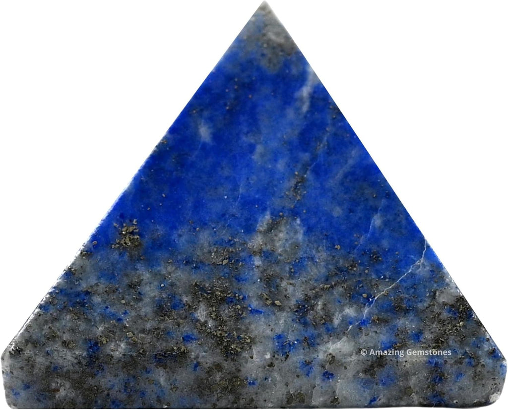 Amazing Gemstone Lapis Lazuli Pyramid Crystal Healing Stones - 1" Great Pyramid Figurine of Natural Stone Pyramid for Meditation, Reiki, Chakra Balancing and Crystal Pyramids Grid