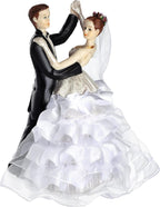 Sotiff Wedding Cake Toppers Resin Bride Groom Figurine Cake Topper for Wedding, Anniversary and Bridal Shower Decor Reusable Cakes Decoration Fits Most Cakes Sizes Fun Couple Figurines Gift