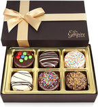 Easter Gourmet Chocolate Covered Cookies Gift Basket – 6 Count Spring Treats Hamper Stuffer Gifts Box – Holiday Treat for Men and Women, Cookie Gift Box for Family and Friends