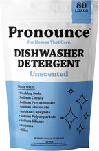 Pronounce Dishwasher Detergent Powder - Cleaner Ingredients, Fragrance Free - Ultra Concentrated, Cuts Grease and Grime, Dishwasher Pods Alternative (Residue-Free). (80 Loads, Unscented)