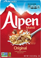 Alpen Original Muesli, Swiss Style Muesli Cereal, Whole Grain, Non-GMO Project Verified, Heart Healthy, Kosher, Vegan, 14 Oz Box