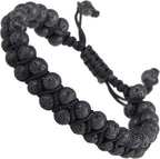 MASSIVE BEADS Double Layer Natural Chakra Healing Power Crystals Macrame Bracelet Yoga Stone Beads Gemstone Meditation Relax Anxiety Bangle for Unisex Women Men