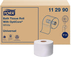 Tork 112990 Universal Bath Tissue Roll with OptiCore, 1-Ply, 3.75" Width x 4.0" Length, White (Case of 36 Rolls, 1755 Sheets per Roll, 63,180 Sheets per Case)