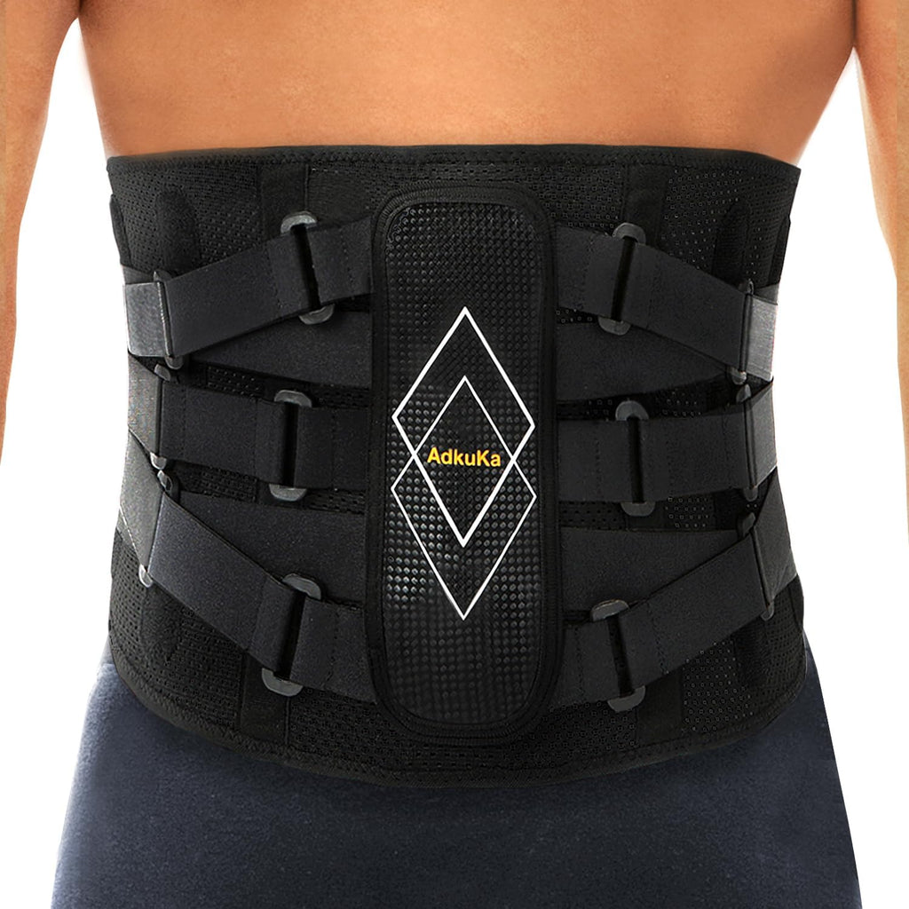 Back Brace for Lower Back Pain Women Men - 10x Maximum Compression and Adjustable - Lumbar Support Belt with 3D Pad - Ergonomic and Breathable 3D Material - for Herniated Disc,Sciatica (L)