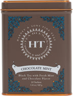 Harney and Sons Chocolate Mint, Flavored Black Tea - 20 Sachets per Tin