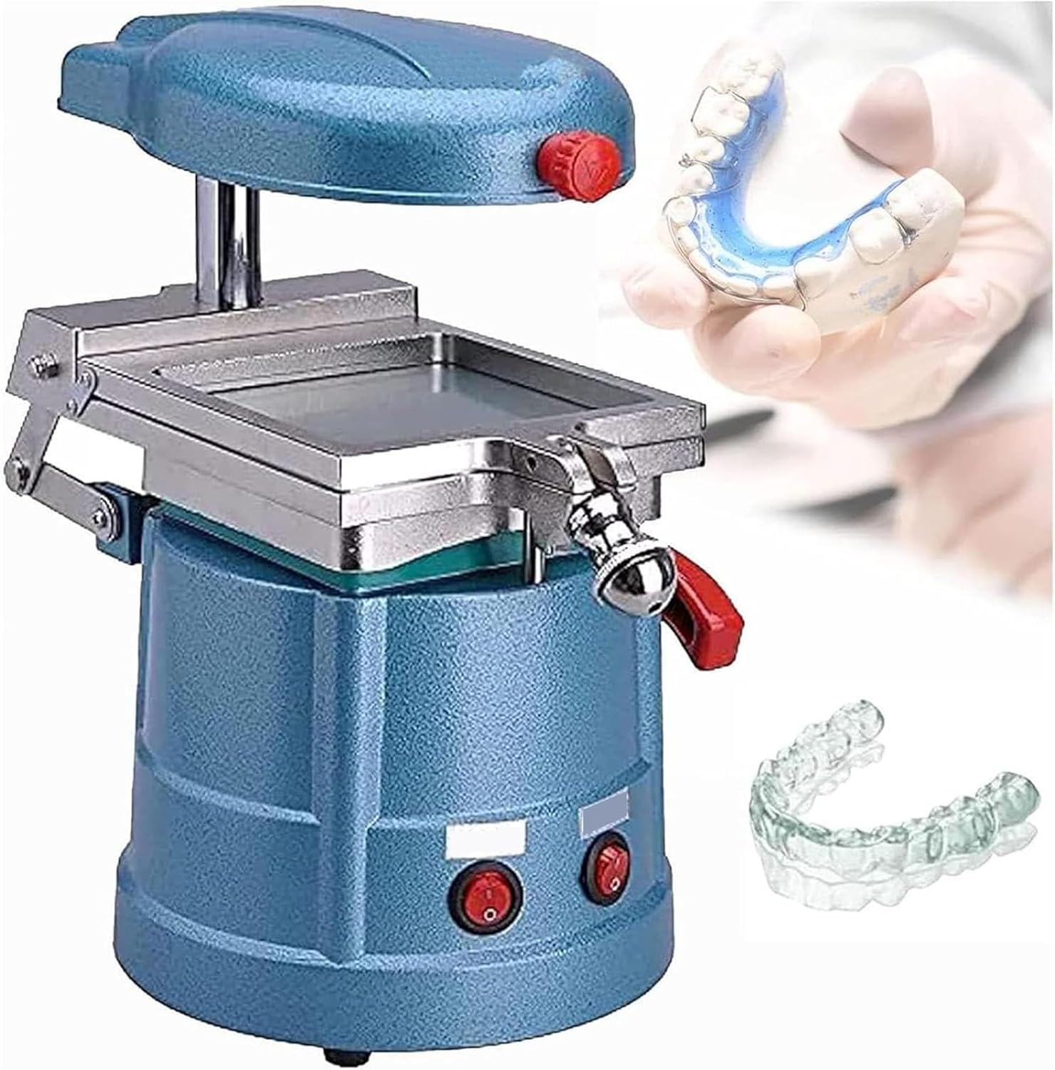 Dental Portable Vacuum Former Forming and Molding Machine, 1000W Dental Lab Equipment Vacuum Forming Laminating Machine (220v)