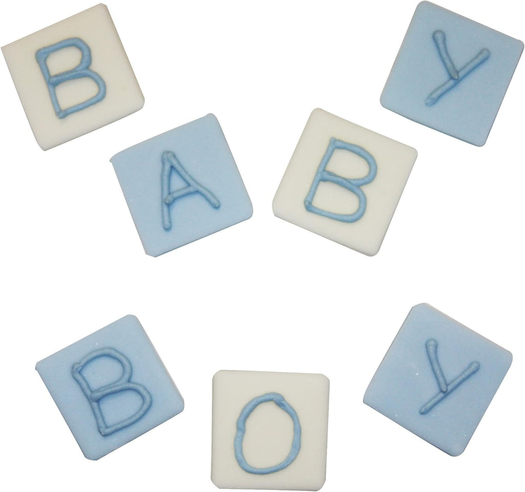 Baby Shower Host SF399 Baby Boy Letter Blocks Topper-7 Pcs