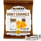 Honees Honey Caramels Hard Candy Individually Wrapped | Natural & Healthy Candy, Italian Made with Milk & Pure Honey, 1 Pack (2.85 oz)