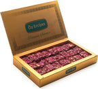 Turkish Delight with Rose Petals and Pistachio – Soft Lokum Candy, Gourmet Turkish Sweets Gift Box, Delicias Turcas, 17.6 oz (500g)