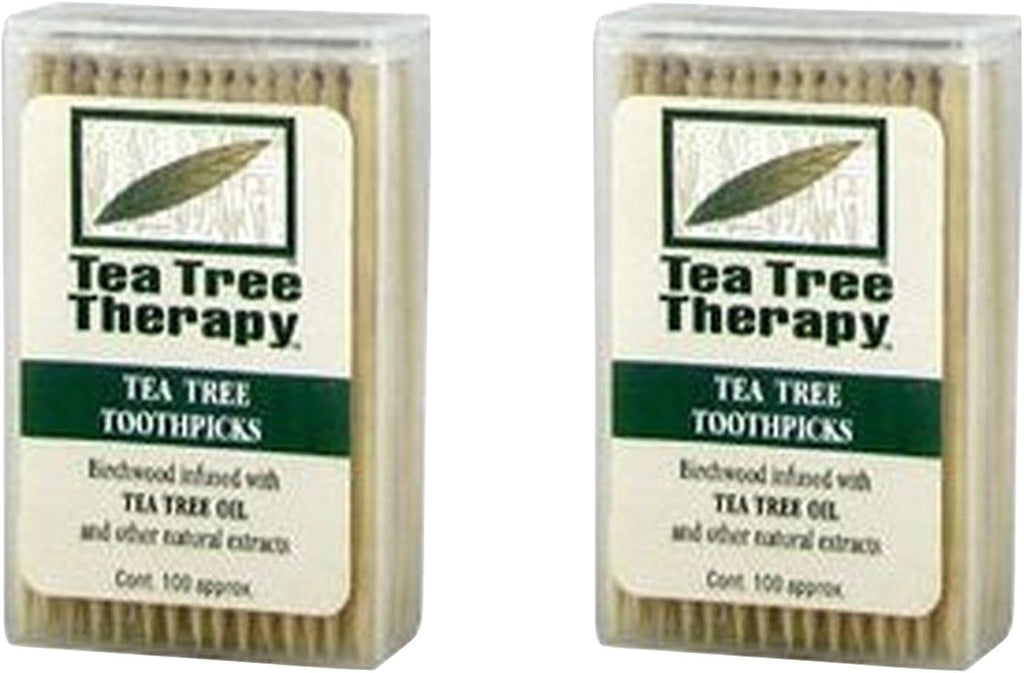 Tea Tree Therapy - Tea Tree & Menthol Toothpicks (100 Count) (2-Pack)