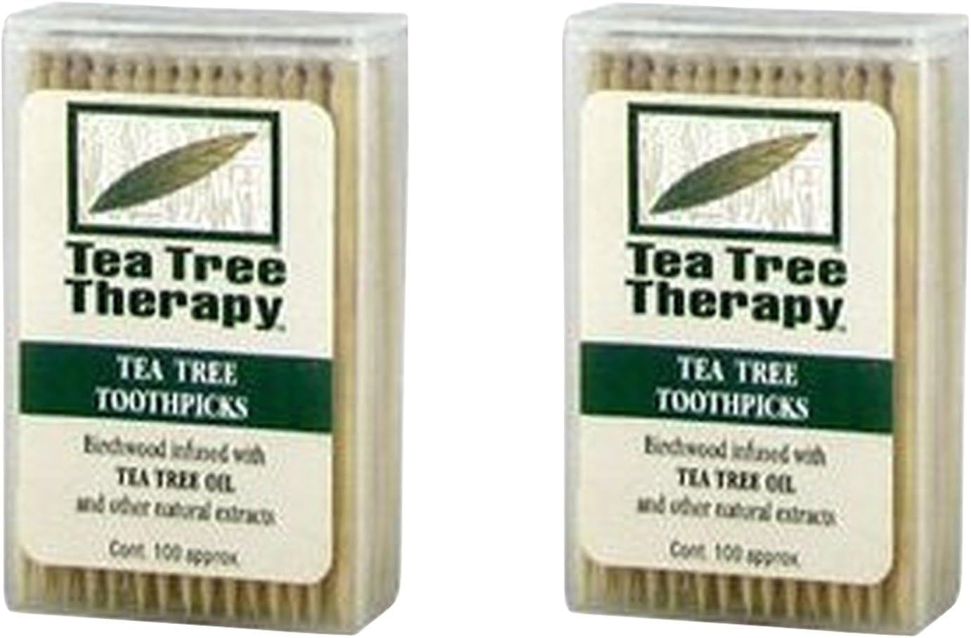 Tea Tree Therapy - Tea Tree & Menthol Toothpicks (100 Count) (2-Pack)
