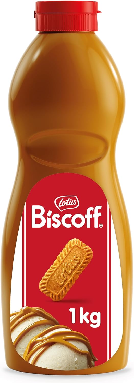 Lotus Biscoff - Spread Topping - Product of Europe (EXP. DATE = DD-MM-YY) - Vegan - Biscoff Cookie Butter Syrup - 2.2lb (Pack of 1) - Non GMO