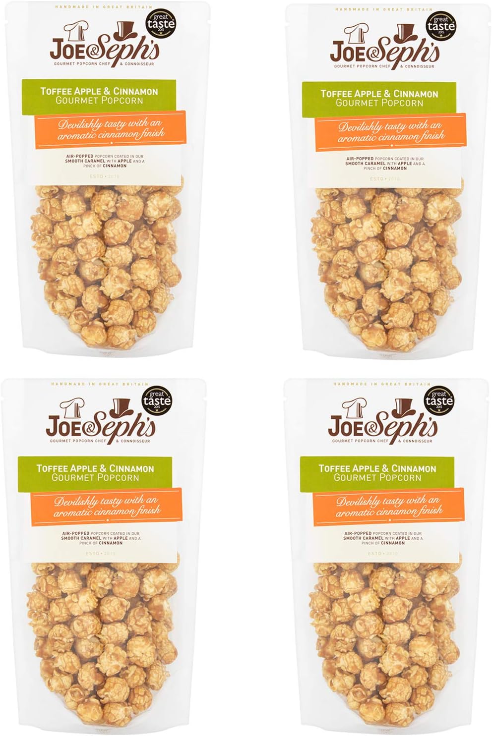 Joe and Sephs Toffee Apple With Cinnamon Popcorn 80 g (Pack of 3)