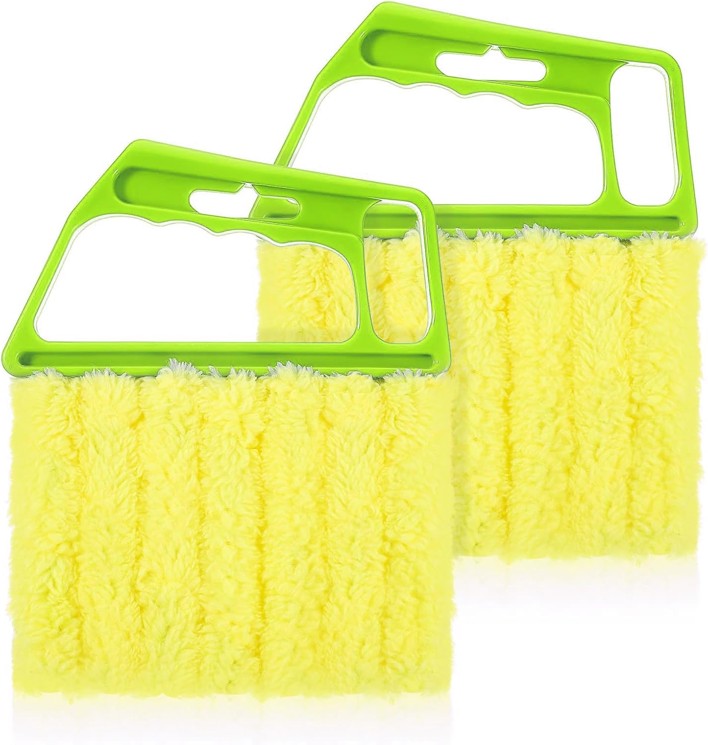 2-Pack Microfiber Blind Cleaner Tools - 7-Finger Washable Duster for Venetian Blinds, AC Vents, Fans & Wood Surfaces - Flexible Head with Non-Slip Handle