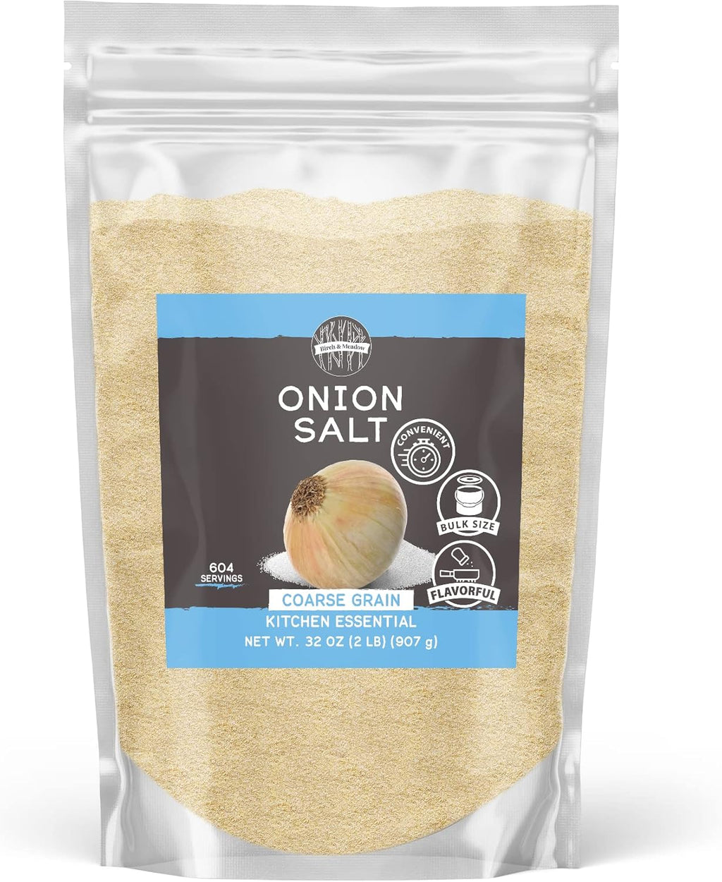 Birch & Meadow 2 lb of Onion Salt, Kitchen Essential, Multitasking Seasoning