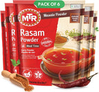 MTR Rasam Powder – Authentic Indian Blend of Coriander, Red Chili, Cumin, Fenugreek & Asafoetida – Mouth-Watering, Perfect for Rich, Flavorful Rasam – Pack of 6