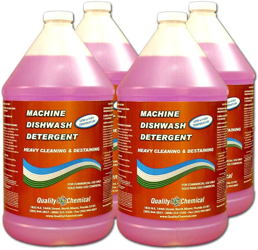 Commercial Industrial Grade Machine Dishwash Detergent - A premium grade detergent for low or high temp dishwash machines-4 gallon case