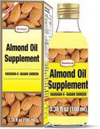 Hamdard Roghan Badam Shirin Almond Oil 100ml / 3.38Fl Oz – Pure, Sweet Almond Oil for Health, Hair, and Skin Care