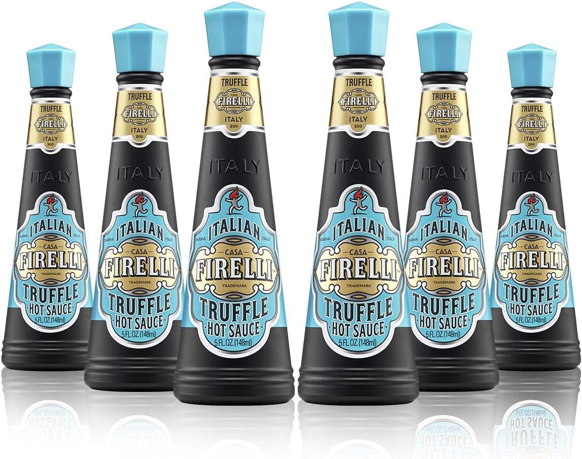 Firelli Truffle Italian Hot Sauce, Gluten Free, 5 Fluid Ounces (Pack Of 6)
