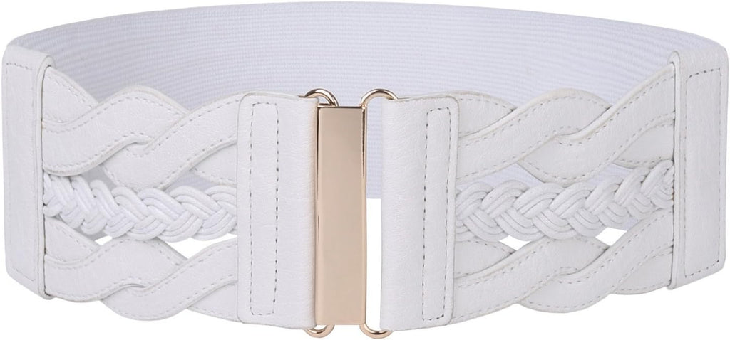 GRACE KARIN Women's Elastic Wide Belts Vintage Stretchy Belt Retro Fashion Cinch Belts for Dresses