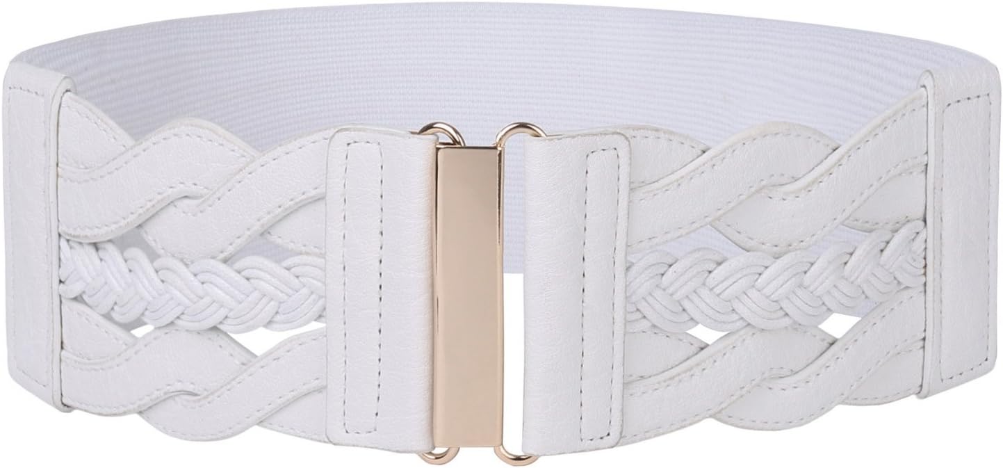 GRACE KARIN Women's Elastic Wide Belts Vintage Stretchy Belt Retro Fashion Cinch Belts for Dresses