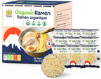 SUNGIVEN Organic Ramen Noodles Healthy Low Sodium Ready in 3 Minutes Non-Fried Instant No Additives or Preservatives 2.46 OZ (Pack of 10)