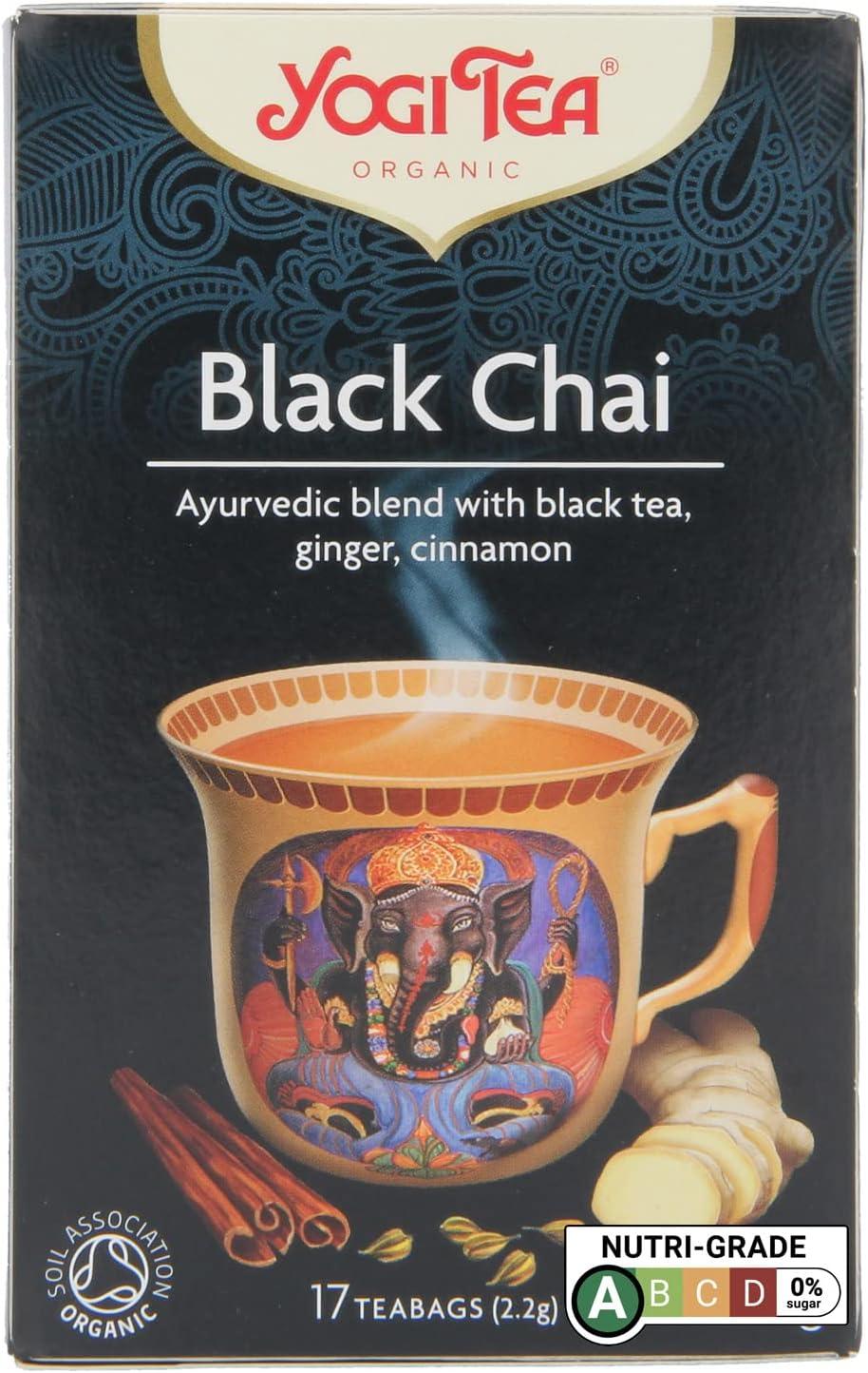 YOGI TEA Organic Black Chai Tea, 17 CT