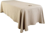 Massage Bed Sheet, Breathable Massage Table Skirt with Face Hole, Washable Reusable Beauty Bed Cover, Spa Cover for Salon Table, Beige