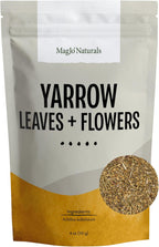 MagJo Naturals Yarrow Leaf & Flower, Dried, Cut and Sifted Achillea millefolium (4 oz)