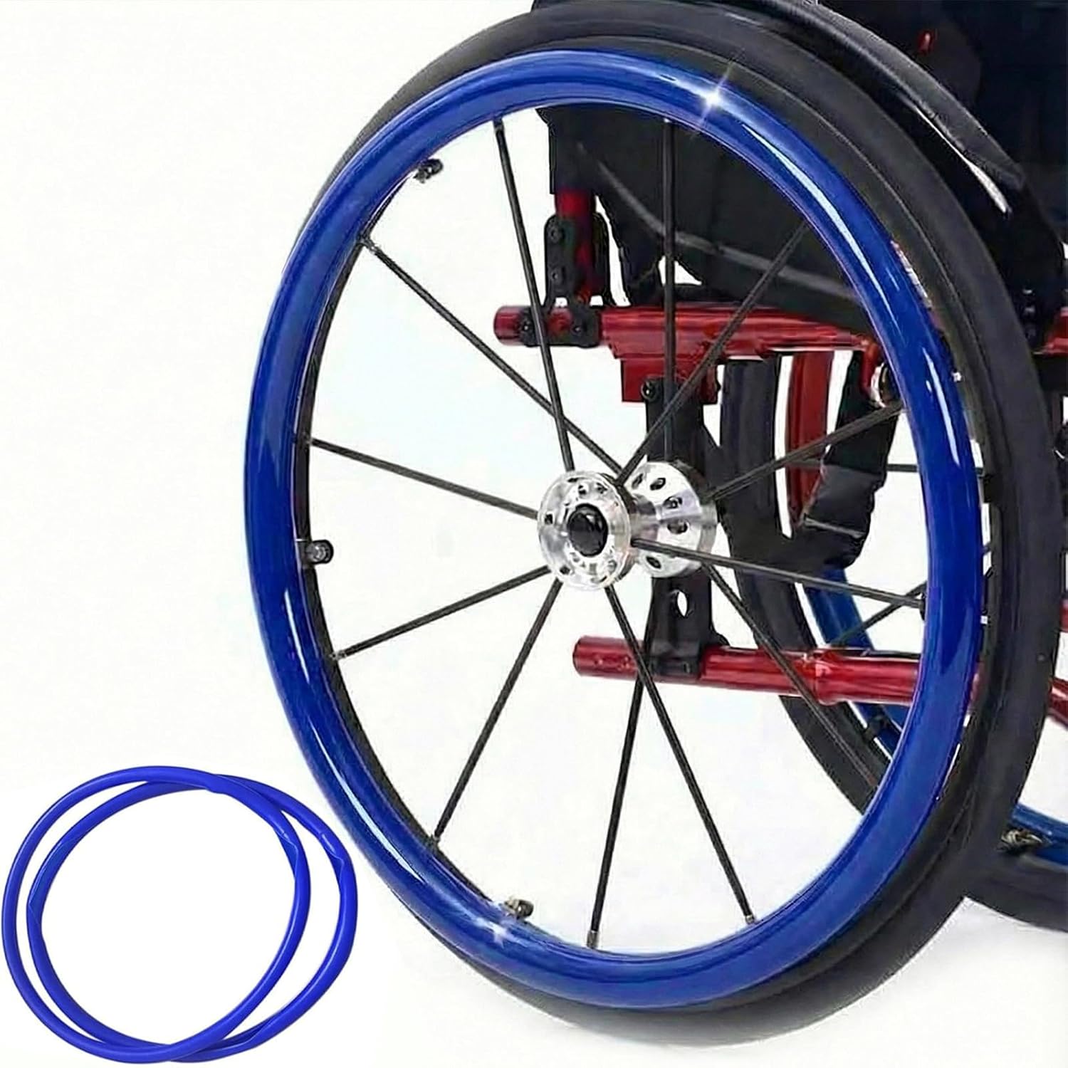 Wheelchair Wheel Covers - 24in Wheelchair Push Rims,Wheelchair Push Rim Covers 1 Pair Non-Slip Wear-Resistant Hand Push Cover Wheelchair Rear Wheel
