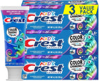 Crest Advanced Kid's Fluoride Toothpaste, Bubblegum Flavor, 4.2 oz, 3 Count, Color-Changing Anticavity Toothpaste