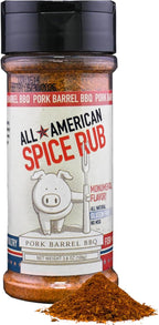 Pork Barrel BBQ All American Spice Rub, All Purpose BBQ Rub - Keto, No MSG, Zero Calorie, Gluten-Free and Sugar-Free, 3.8 oz
