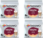 Tassimo Costa Latte 4 Pack, 32 T-Discs