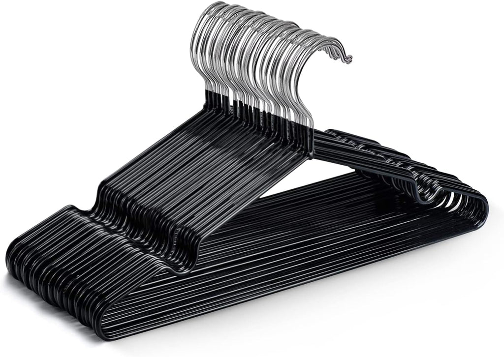 KEPLIN Rubber Coated Metal Clothes Hangers - 20 Pack, Premium, Heavy Duty Metal Hangers for Clothes - Space Saving Coat Hanger for Closet, Racks and Rails
