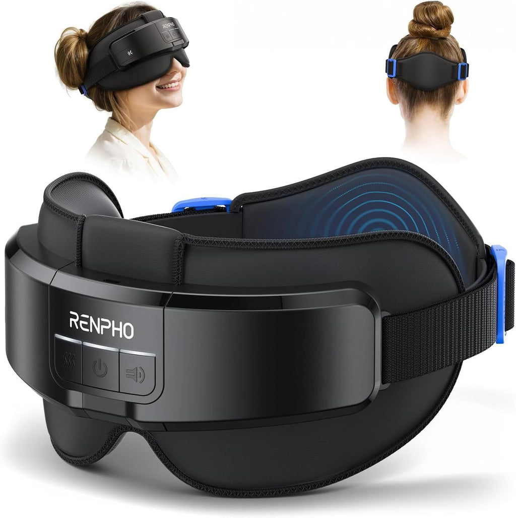 RENPHO Eyeris Masc Head & Eye Massager, FSA Eligible HSA, Migraine Relief Headache Massager for Forehead, Occiput and Temple, Heated Mask Massager Scalp Stress Relax