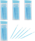 200Pcs Double Head 50pcs/Box Plastic Toothpick Double-Head Dental Toothpicks, Dental Floss Interdental Toothpick Brush Teeth Stick (Blue)