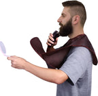 Beard Bib, Beard Apron Foldable Multi-Purpose Shaving Bib, Beard Bib Apron for Men for All Men'S Gifts(khaki)