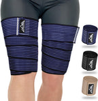 supregear 2 Pcs Hamstring and Thigh Compression Wraps, Adjustable Thigh Brace for Muscle Sprain, Quadricep Support Sleeve for Men and Women, Elastic Bandages for Knee Calf Arm Leg, 200 cm/79 in