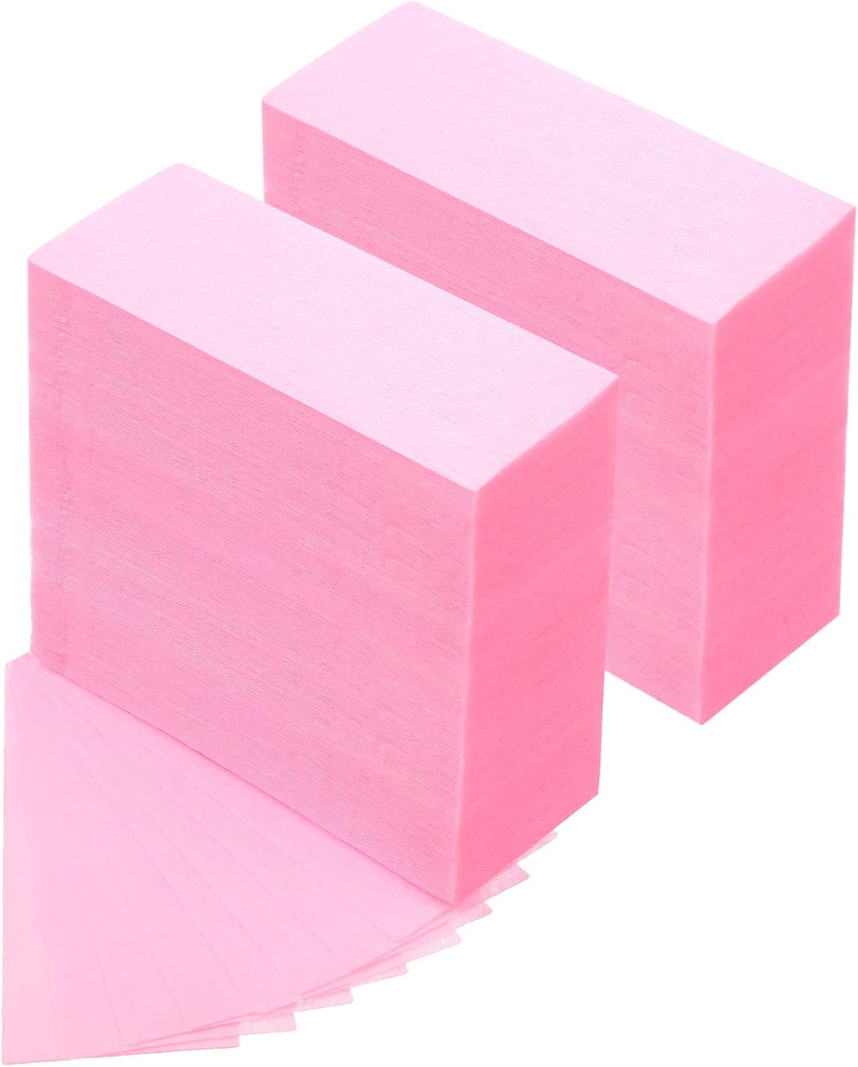 Blulu 400 Wax Strips Non Woven for All Skin Types Facial and Body Hair Removal Wax Paper Strips Epilating for Leg, Chest, Back, Intimate Area And Face 10 x 3.8 cm(Pink)