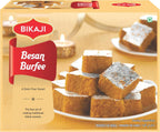 Bikaji Besan Burfi | Halwa 12 oz (340g), Traditional Gram Flour Sweet, Authentic Indian Mithai, Soft & Rich Besan Barfi, Festive Dessert & Gifting Sweet Box, Ready-to-Eat Indian Sweet Treat